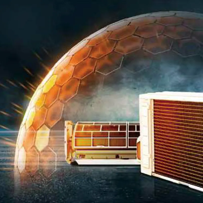 pozlačena zaščitna prevleka pri AUX klimatski napravi QG