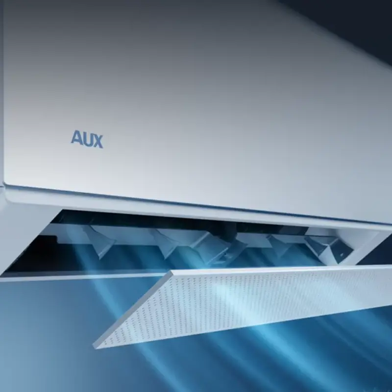 klimatska naprava z inovativnim sistemom pretoka zraka