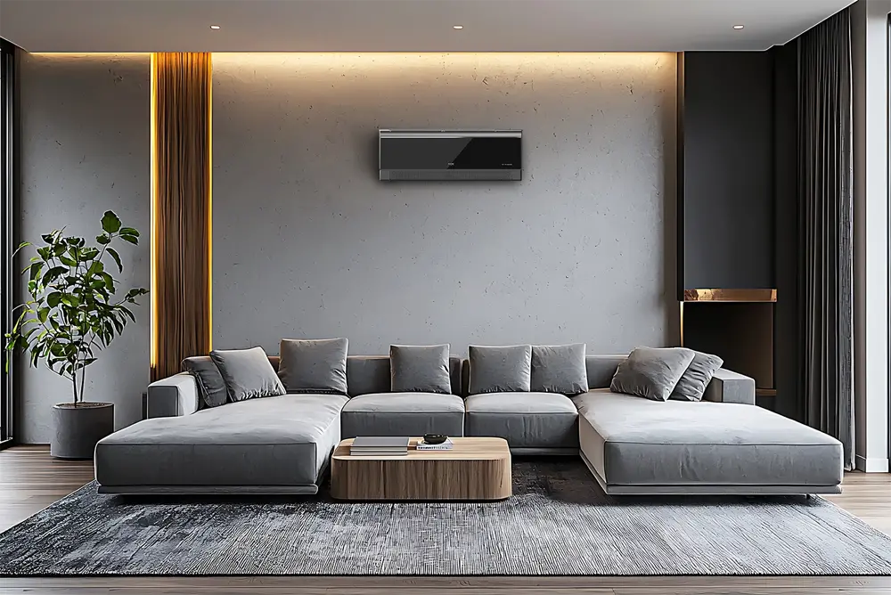 Klimatska naprava v črni ali biserno beli barvi